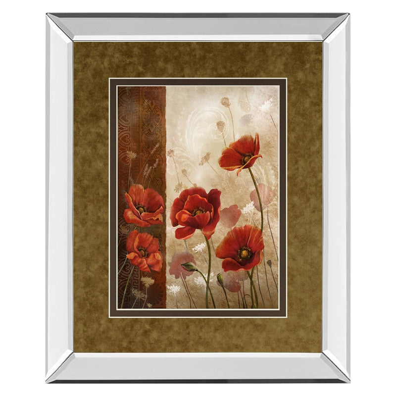 Classy Living WIId Poppies I Wall Art 34"x40", Mirrored