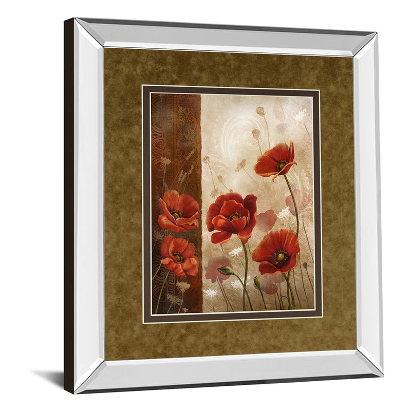 Classy Living WIId Poppies I Wall Art 34"x40", Mirrored