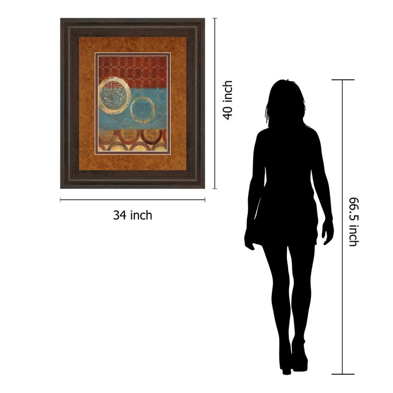 Classy Living Tanzania Harmony Wall Art Double Mat 34"x40", Cinnamon Mocha