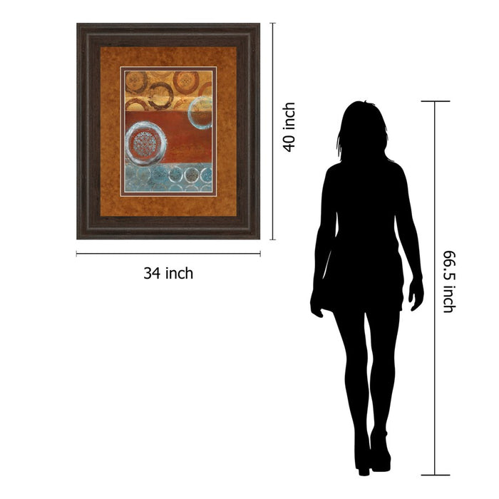 Classy Living Earth Rhythm Wall Art Double Mat 34"x40", Cinnamon Mocha
