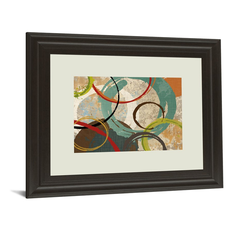 Classy Living Geometric Circles Wall Art Double Mat 40"x34", Chocolate