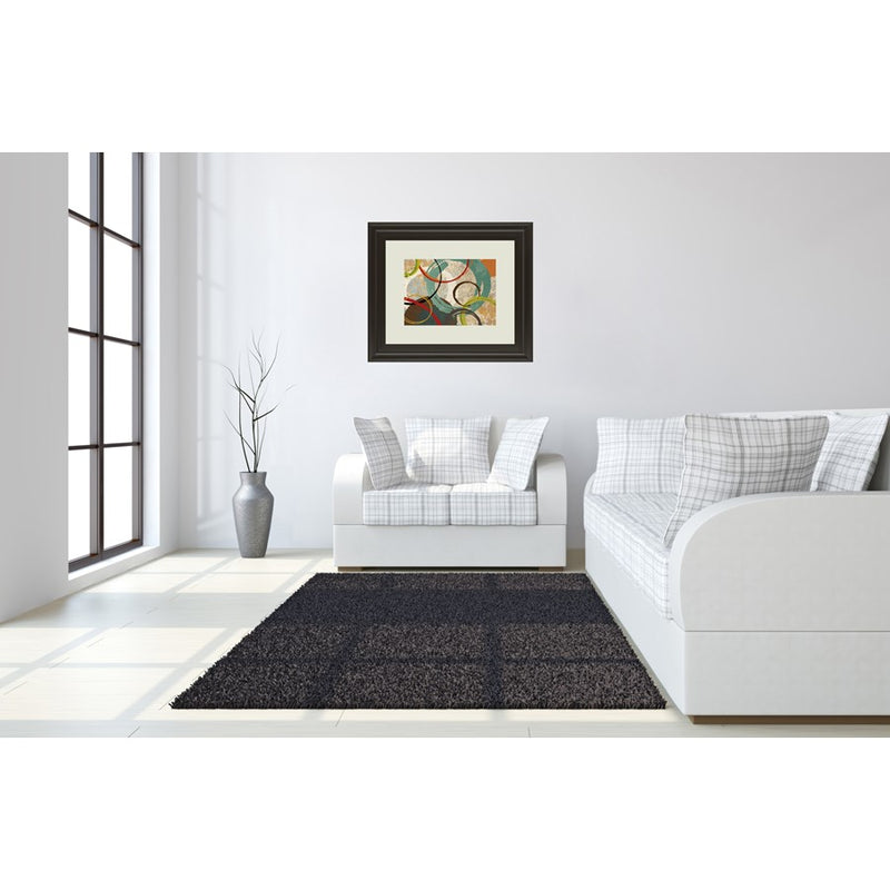 Classy Living Geometric Circles Wall Art Double Mat 40"x34", Chocolate