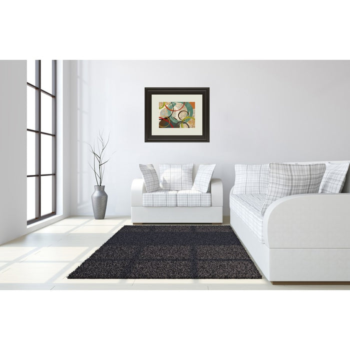 Classy Living Geometric Circles Wall Art Double Mat 40"x34", Chocolate