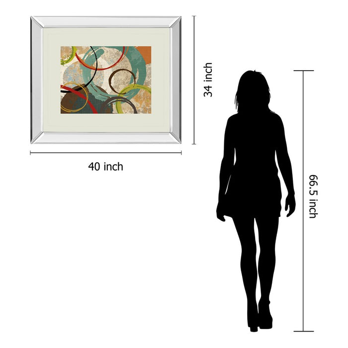 Classy Living Geometric Circles Wall Art 40"x34", Mirrored