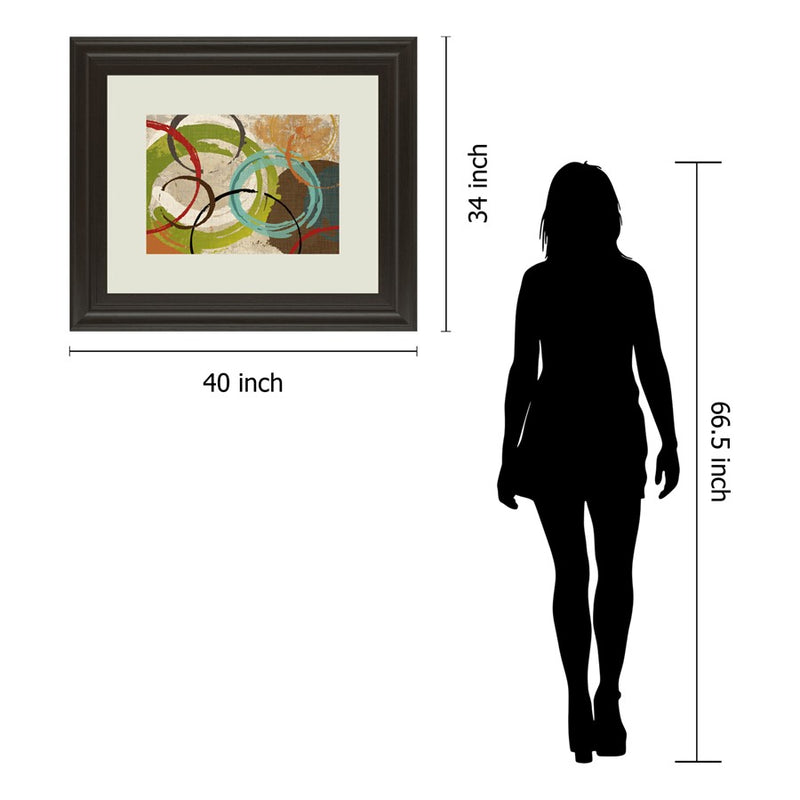 Classy Living Color Dance Wall Art Double Mat 40"x34", Dark Chocolate