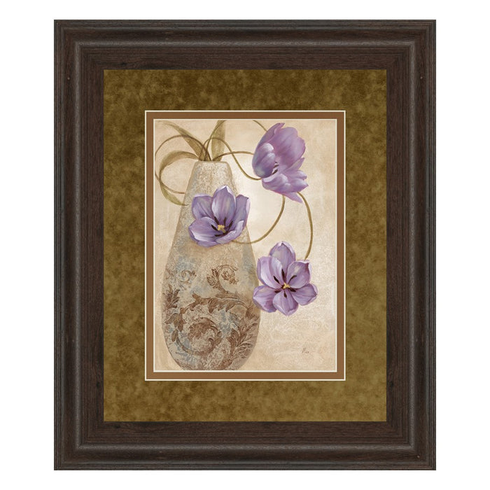 Classy Living Purple Elegance Wall Art Double Mat 34"x40", Cinnamon Mocha
