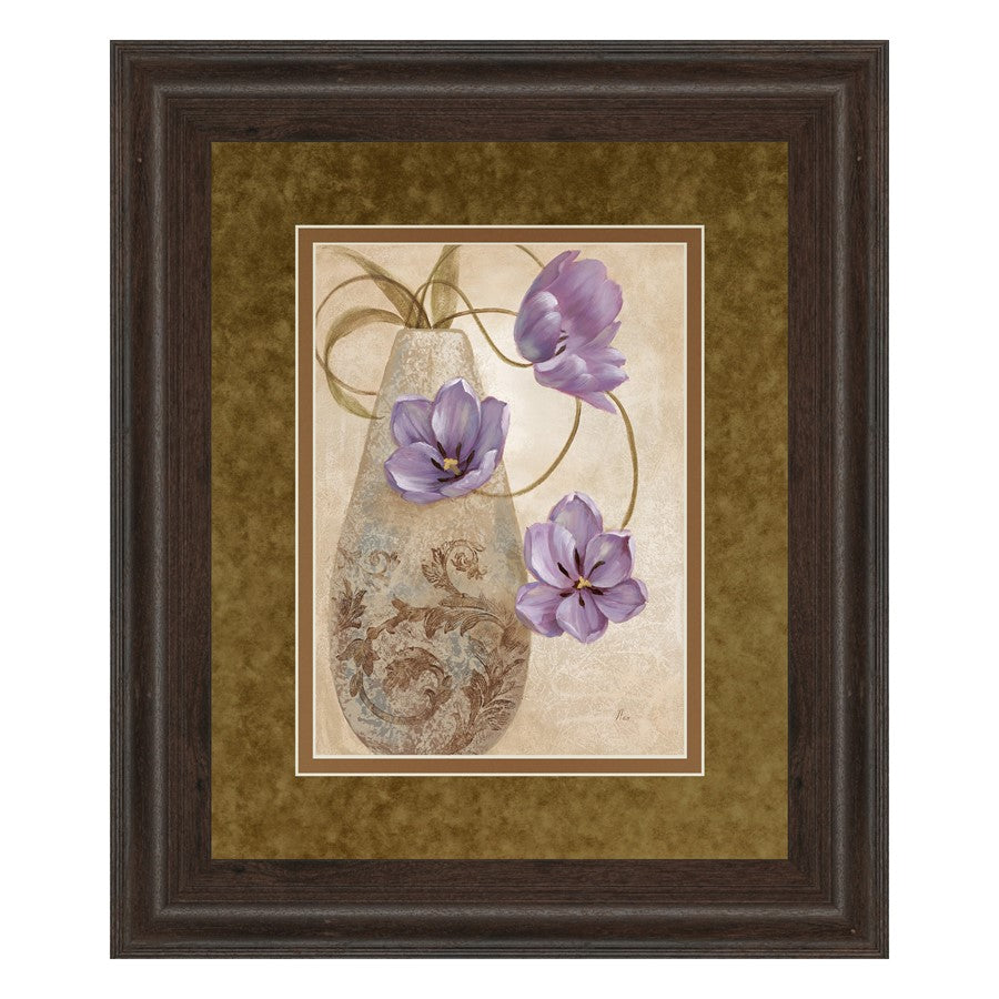 Classy Living Purple Elegance Wall Art Double Mat 34"x40", Cinnamon Mocha