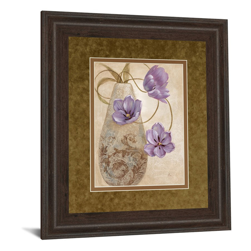 Classy Living Purple Elegance Wall Art Double Mat 34"x40", Cinnamon Mocha