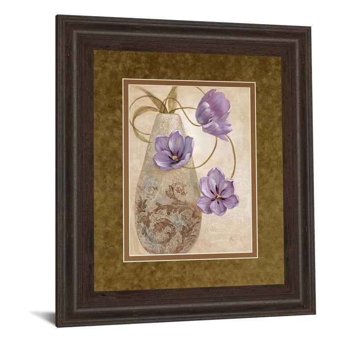 Classy Living Purple Elegance Wall Art Double Mat 34"x40", Cinnamon Mocha