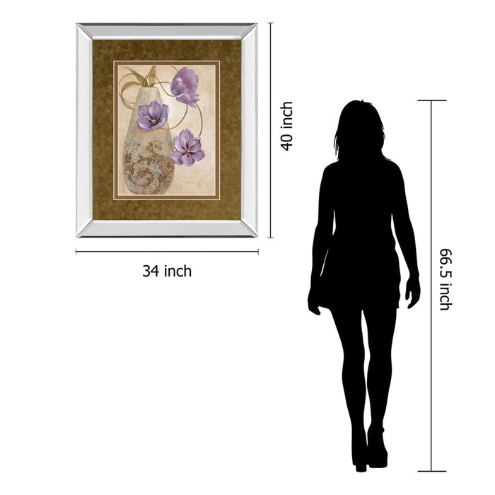 Classy Living Purple Elegance Wall Art 34"x40", Mirrored
