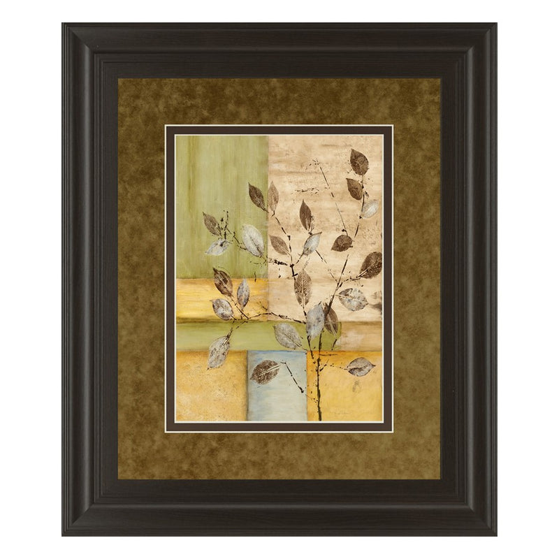 Classy Living Serene Leaves Wall Art Double Mat 34"x40", Dark Chocolate