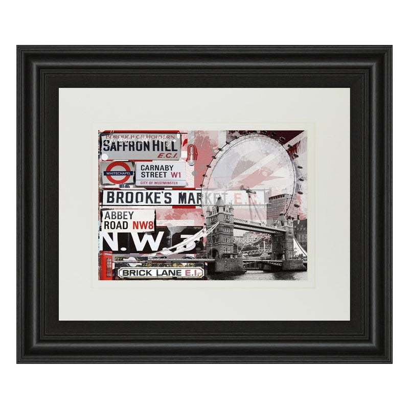 Classy Living Saffron Hill Wall Art Double Mat 40"x34", Midnight Aura