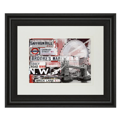 Classy Living Saffron Hill Wall Art Double Mat 40"x34", Midnight Aura