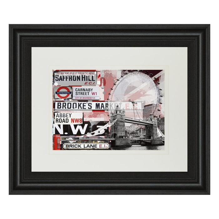 Classy Living Saffron Hill Wall Art Double Mat 40"x34", Midnight Aura