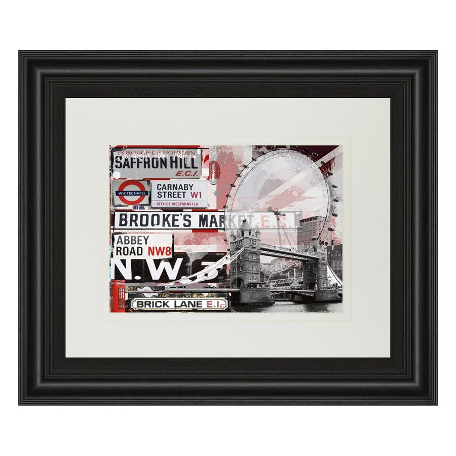 Classy Living Saffron Hill Wall Art Double Mat 40"x34", Midnight Aura