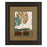 Classy Living Blue Leaves Duo Wall Art Double Mat 34"x40", Chocolate