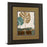 Classy Living Blue Leaves Duo Wall Art Double Mat 34"x40", Chocolate