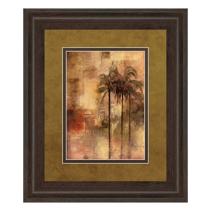 Classy Living Golden Palm Escape Wall Art Double Mat 34"x40", Cinnamon