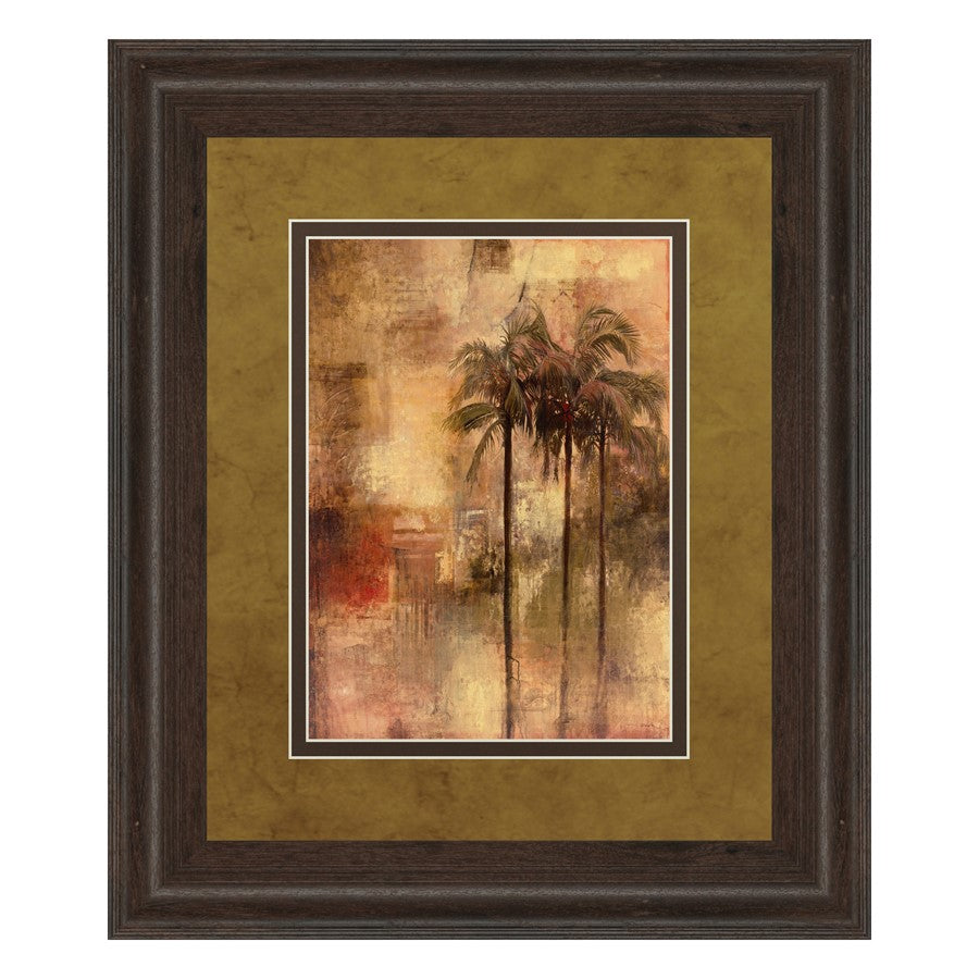 Classy Living Golden Palm Escape Wall Art Double Mat 34"x40", Cinnamon
