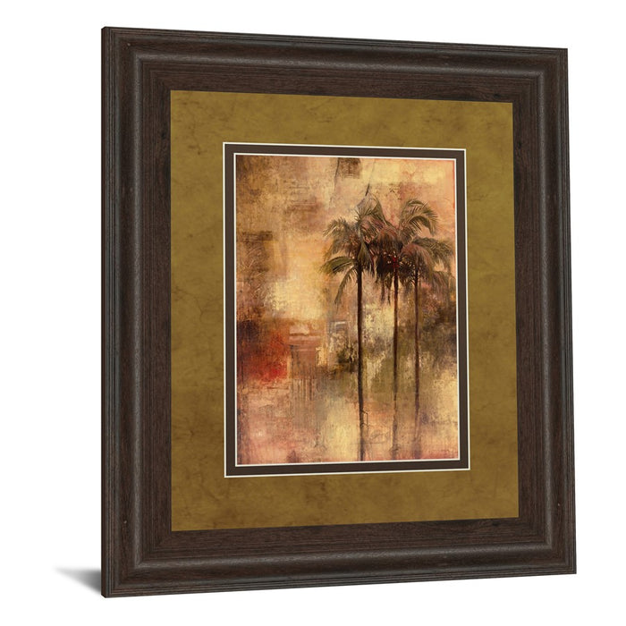 Classy Living Golden Palm Escape Wall Art Double Mat 34"x40", Cinnamon