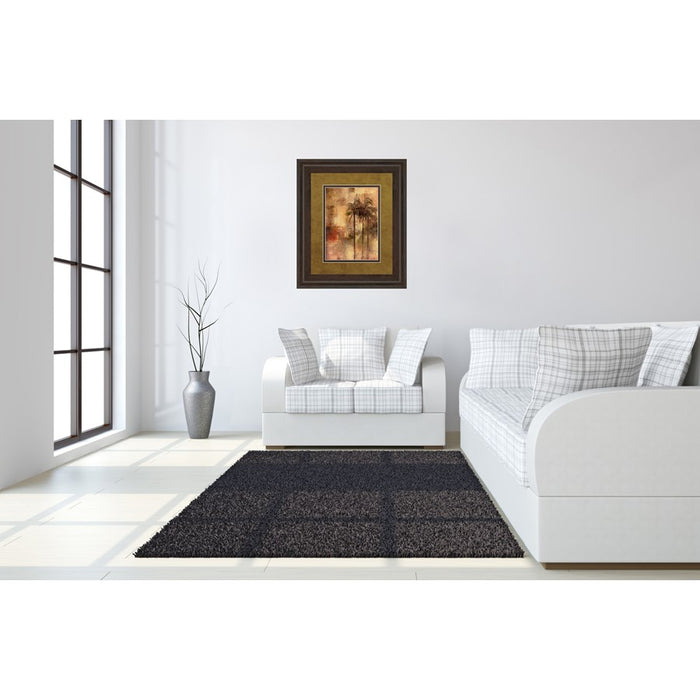 Classy Living Golden Palm Escape Wall Art Double Mat 34"x40", Cinnamon
