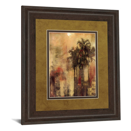 Classy Living Palm Serenity Wall Art Double Mat 34"x40", Cinnamon Mocha