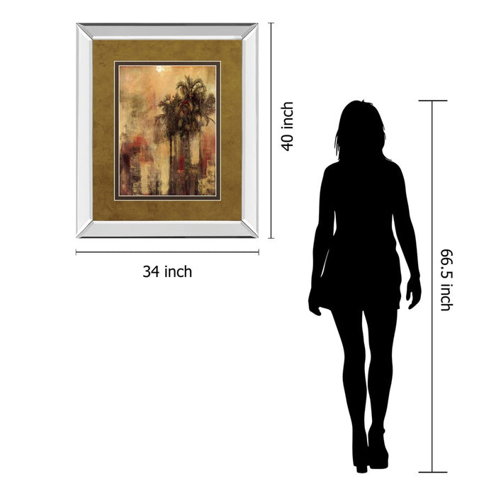 Classy Living Palm Serenity Wall Art 34"x40", Mirrored