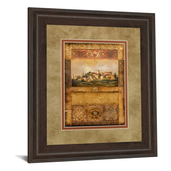 Classy Living Tuscan Vista Wall Art Double Mat 34"x40", Cinnamon Mocha