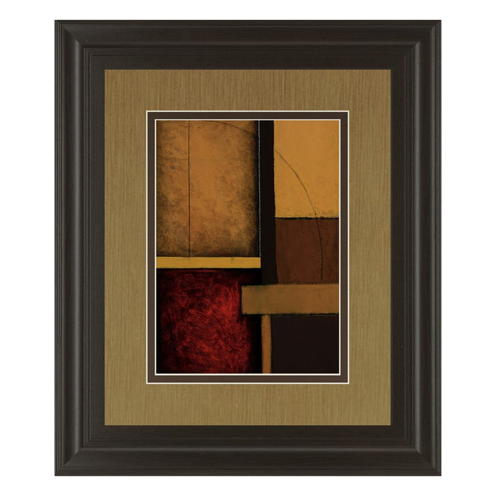 Classy Living Muted Ember Shapes Wall Art Double Mat 34"x40", Chocolate