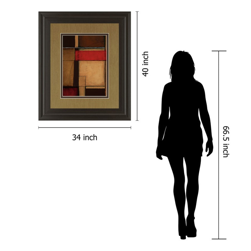 Classy Living Earthbound Harmony Wall Art Double Mat 34"x40", Chocolate