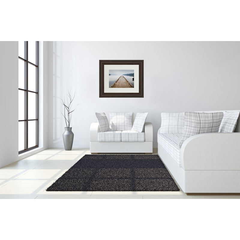 Classy Living Tranquil Dock Wall Art Double Mat 40"x34", Cinnamon Mocha