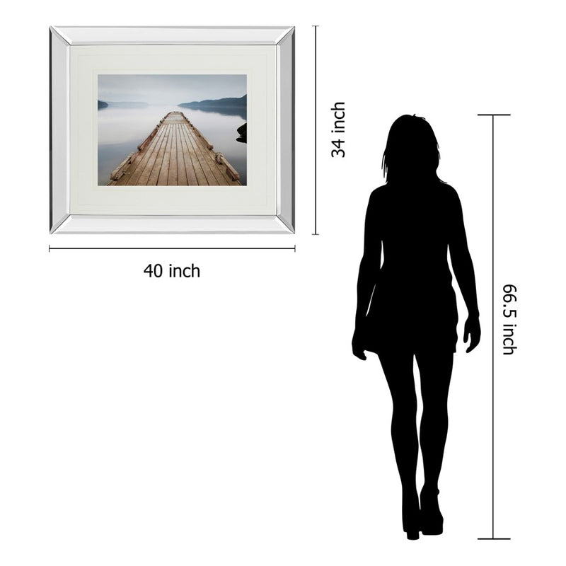 Classy Living Tranquil Dock Wall Art 40"x34", Mirrored