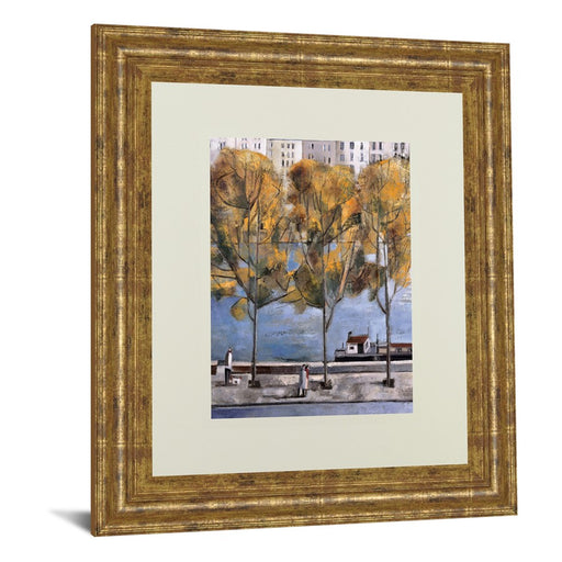 Classy Living Parisian Autumn Wall Art Double Mat 34"x40", Gilded Radiance