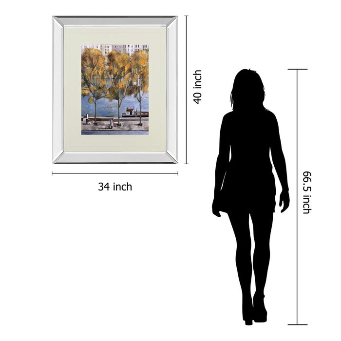 Classy Living Parisian Autumn Wall Art 34"x40", Mirrored