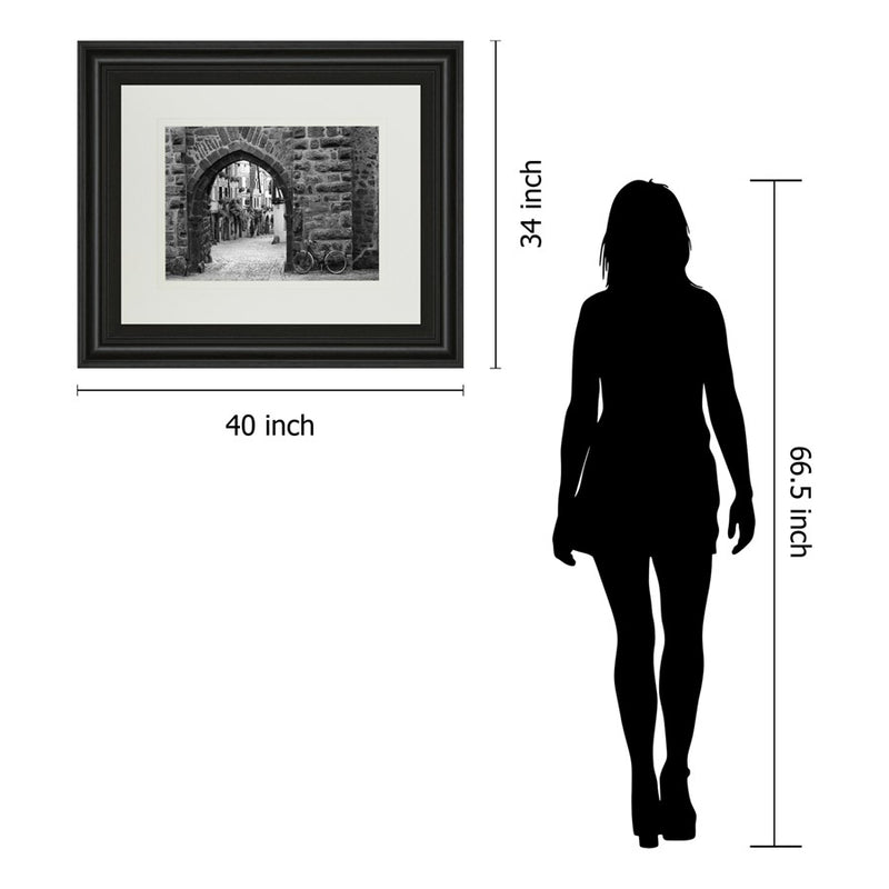 Classy Living Riquewihr Archway Wall Art Double Mat 40"x34", Midnight Aura