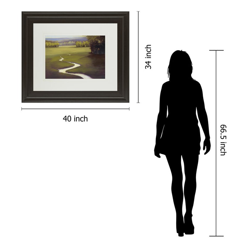 Classy Living Lifting Mist Wall Art Double Mat 40"x34", Dark Chocolate