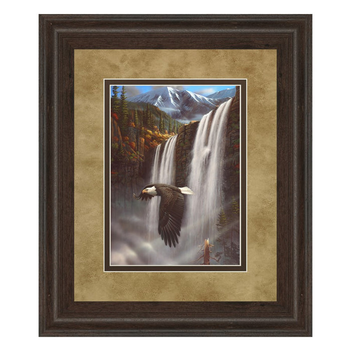 Classy Living Majestic Eagle Flight Wall Art Double Mat 34"x40", Cinnamon