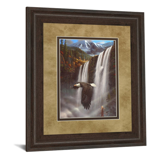 Classy Living Majestic Eagle Flight Wall Art Double Mat 34"x40", Cinnamon