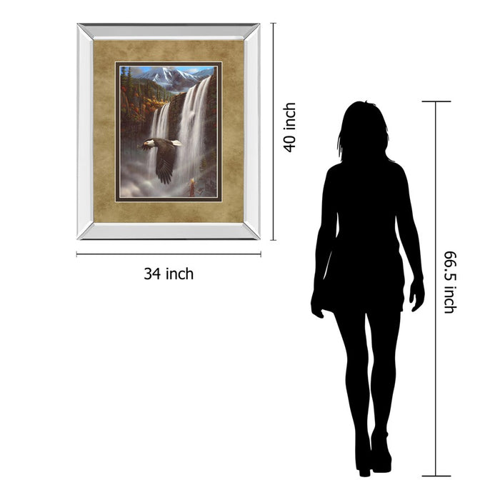 Classy Living Majestic Eagle Flight Wall Art 34"x40", Mirrored