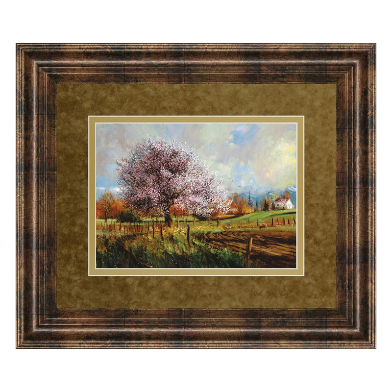 Classy Living Spring Blossoms Wall Art Double Mat 40"x34", Chocolate