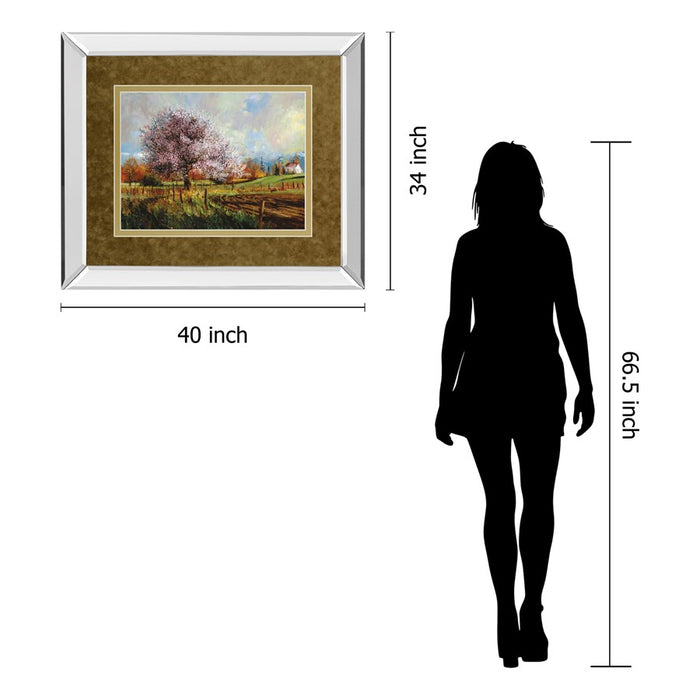 Classy Living Spring Blossoms Wall Art 40"x34", Mirrored