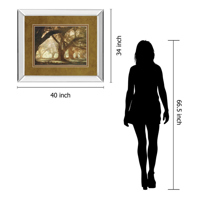 Classy Living Oak Alley Morning Light Wall Art 40"x34", Mirrored