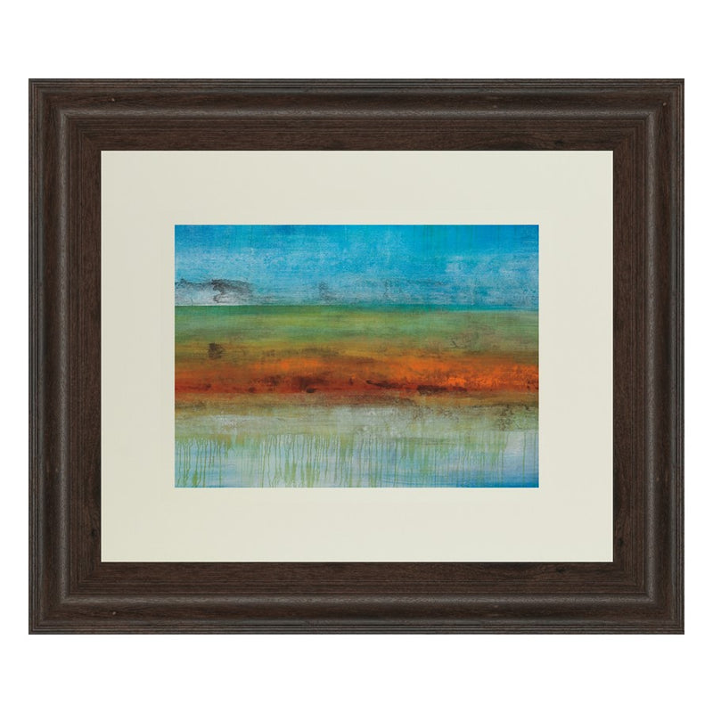 Classy Living Serene Horizon Wall Art Double Mat 40"x34", Cinnamon Mocha
