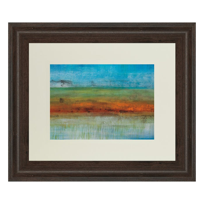Classy Living Serene Horizon Wall Art Double Mat 40"x34", Cinnamon Mocha