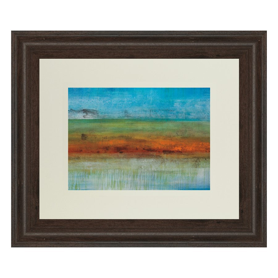 Classy Living Serene Horizon Wall Art Double Mat 40"x34", Cinnamon Mocha