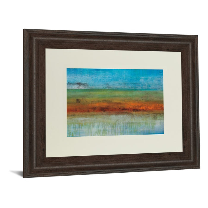 Classy Living Serene Horizon Wall Art Double Mat 40"x34", Cinnamon Mocha