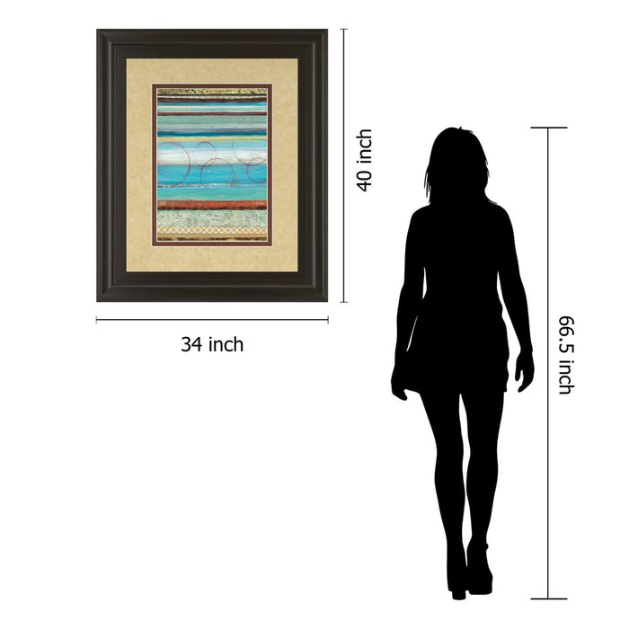 Classy Living Strata I Wall Art Double Mat 34"x40", Dark Chocolate