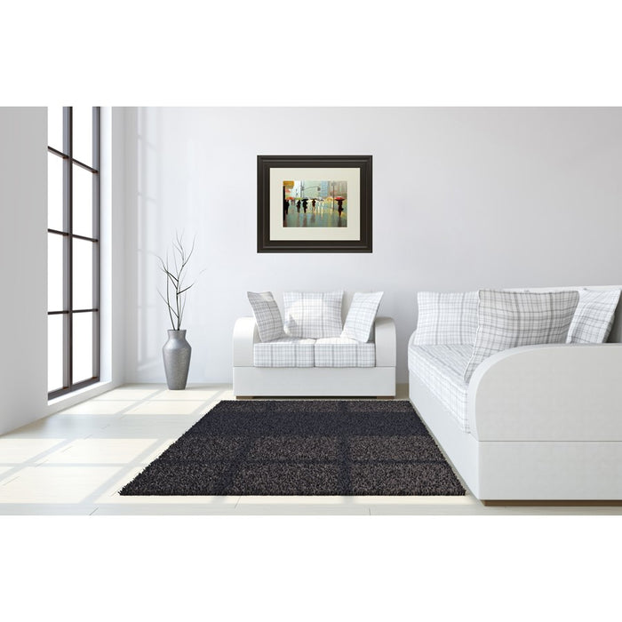 Classy Living Rainy City Stroll Wall Art Double Mat 40"x34", Chocolate