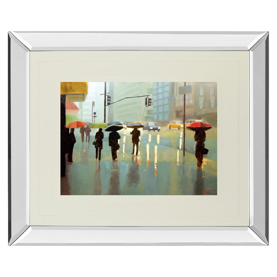 Classy Living Rainy City Stroll Wall Art 40"x34", Mirrored