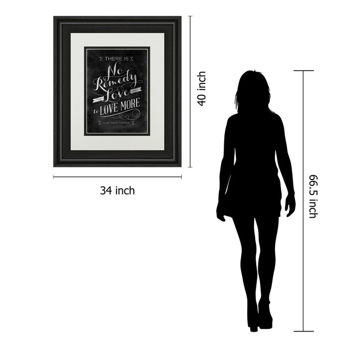 Classy Living No Remedy Wall Art Double Mat 34"x40", Midnight Aura Frame
